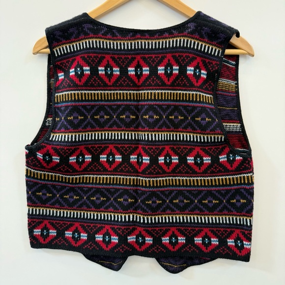 Patterned Knit Vest - Multicolor - Picture 2 of 6